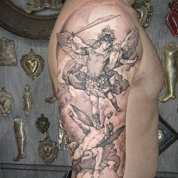 Tatuiruotė "graviūra"