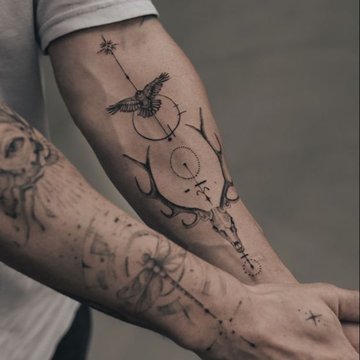 Vyriškos tatuiruotės ant rankos