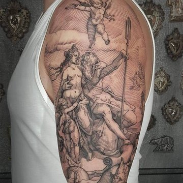 Tatuiruotė "graviūra"