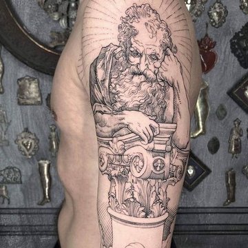Tatuiruotė "graviūra"