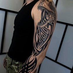 Design of a male arm tattoo