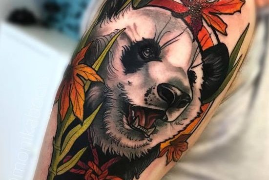 panda tatuiruotė