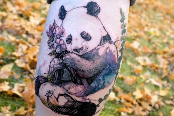panda tatuiruotė