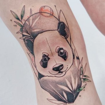 panda tatuiruotė