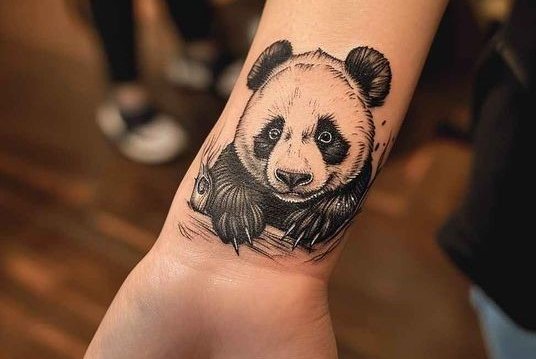 panda tatuiruotė