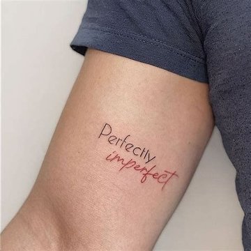 tattoo lettering on the forearm