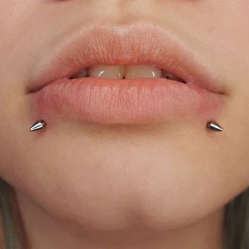Lip piercings