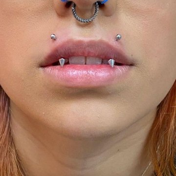 Lip piercings