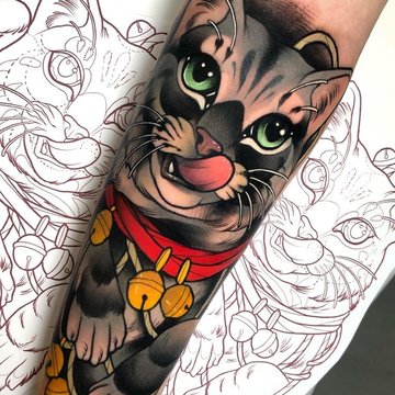 new school tattoos on the arm
