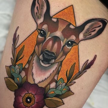 new school tattoos with animals