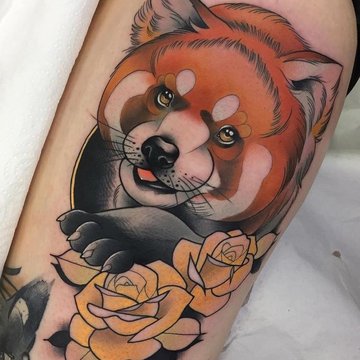 new school tattoos with animals