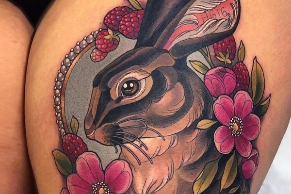 new school tattoos with animals