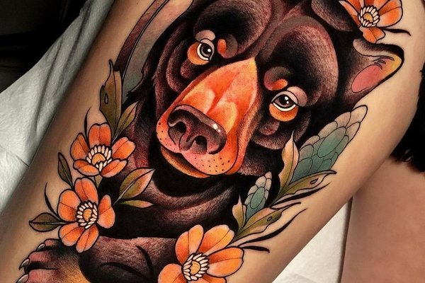 new school tattoos with animals