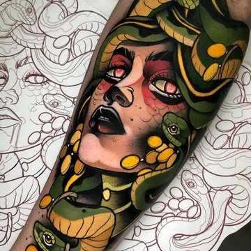 new school tattoos on the arm