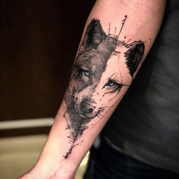 vilkų tatuiruotę