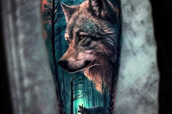 vilkų tatuiruotę