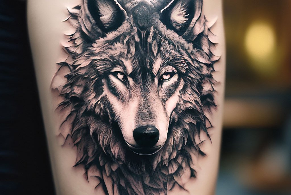 vilkų tatuiruotę