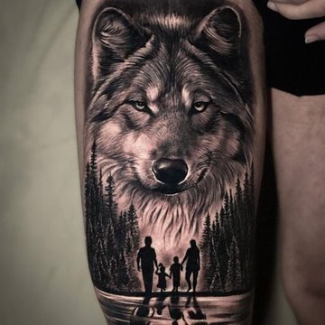 vilkų tatuiruotę