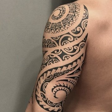 Tribal men's tattoo
