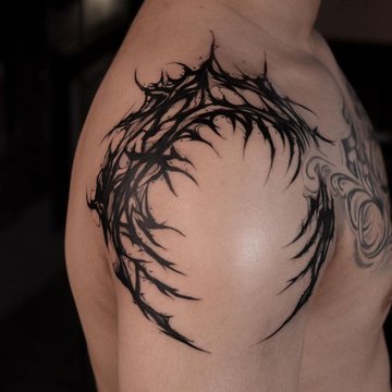 Tribal men's tattoo