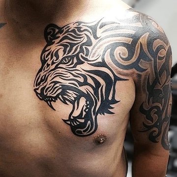 Tribal men's tattoo