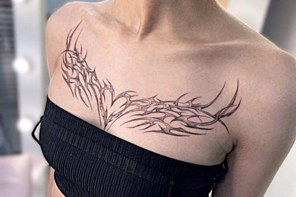Tribal tattoo woman